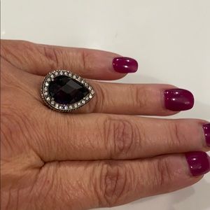 Judith Jack Vintage Sterling Amethyst Ring